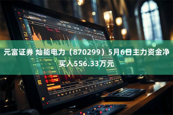 元富证券 灿能电力（870299）5月6日主力资金净买入556.33万元